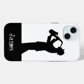 Musiker Saxophone Silhouette Zitat Kunst individua Case-Mate iPhone Hülle (Rückseite (Horizontal))