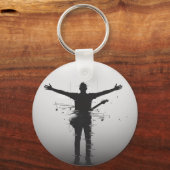 Musiker-Silhouette Schlüsselanhänger (Vorderseite)