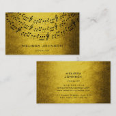 Musiker Singer Componist Pianist Grungy Mustard Visitenkarte (Vorne/Hinten)