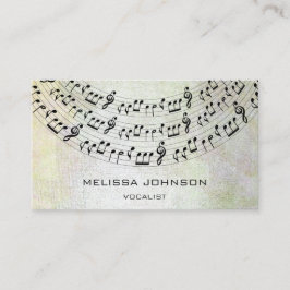 Musiker Singer Componist Pianist Metallic Pastel Visitenkarte