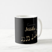 Musiker Singer Gitarre Drums Black Kaffeetasse (VorderseiteRechts)