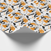 Musiker spielen Musik Wrapping Paper Geschenkpapier (Ecke)