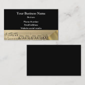 Musiker spielen schwarz visitenkarte (Vorne/Hinten)