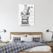 Musiker spielt Crouth Leinwanddruck (Insitu (Schlafzimmer))