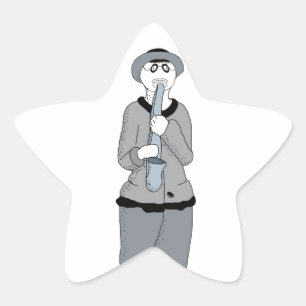 musiker Stern-Aufkleber