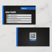 Musiker - Stilvolles Thema QR Code Visitenkarte (Vorne/Hinten)