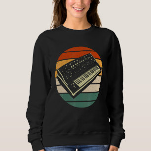Musiker Synthesizer Spieler Musik Retro Synthesi Sweatshirt