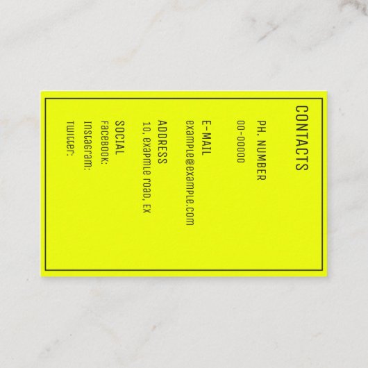 Musiker/Toningenieur/Sänger Visitenkarte (Rückseite)