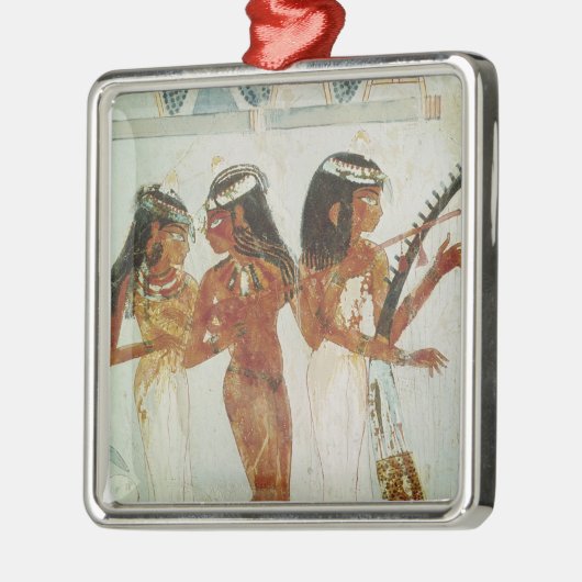 Musiker und ein Tänzer Silbernes Ornament (Links)