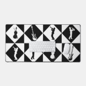 Musiker und Instrumente Schreibtischunterlage (Tastatur & Maus)