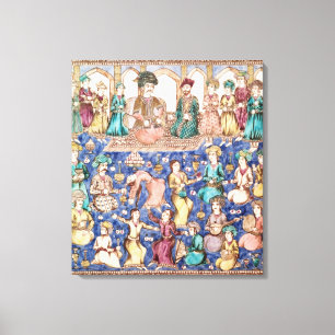 Musiker und Tänzer Leinwanddruck