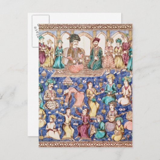 Musiker und Tänzer Postkarte (Vorne/Hinten)