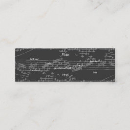 Musiker Vintag Grau Notes Brit Guitar II Mini Visitenkarte