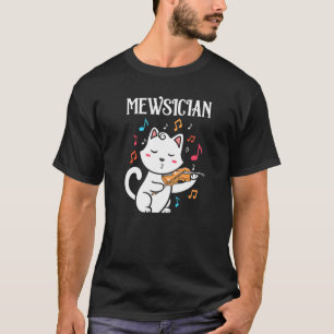 Musiker Violine Mewsician Katze T-Shirt
