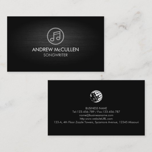 Musiker Visitenkarte (Vorne/Hinten)