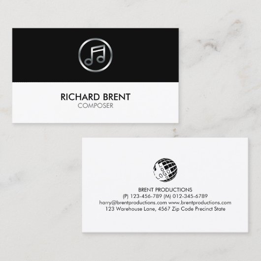 Musiker Visitenkarte (Vorne/Hinten)