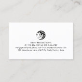 Musiker Visitenkarte (Rückseite)