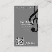 Musiker-Visitenkarte Visitenkarte (Rückseite)