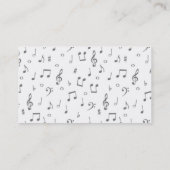 Musiker-Visitenkarte Visitenkarte (Rückseite)