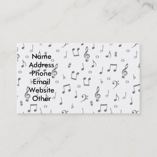 Musiker-Visitenkarte Visitenkarte (Vorderseite)