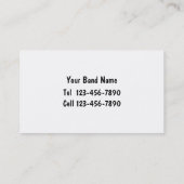 Musiker-Visitenkarten Visitenkarte (Rückseite)
