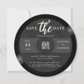 Musiker Wedding Save the Date QR Code Foto Vinyl (Vorderseite)