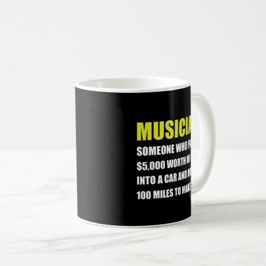 Musiker-Witz Kaffeetasse (VorderseiteRechts)