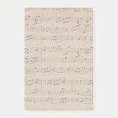 Musikerin der Vintagen Musiknote Post-it Klebezettel (Vorderseite)