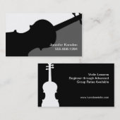 Musikerin des Violin Teacher Player Music Studio Visitenkarte (Vorne/Hinten)