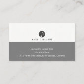 Musikerin graue Visitenkarte mit Gitarre (Rückseite)