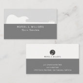 Musikerin graue Visitenkarte mit Gitarre (Vorne/Hinten)