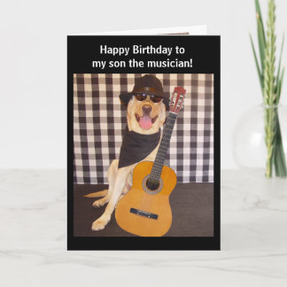 Musikerin Son Birthday Karte