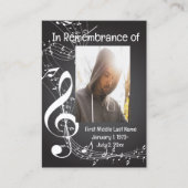 Musikerinnerungswille für die digitale Brieftasche Visitenkarte (Vorderseite)