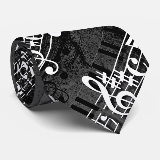 Musikerische Musiknoten Krawatte (Gerollt)