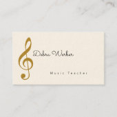 Musikerische Visitenkarte mit dreieckiger Musiknot (Vorderseite)