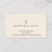 Musikerische Visitenkarte mit dreieckiger Musiknot (Rückseite)