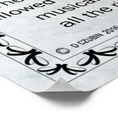 Musikerlizenz Poster (Ecke)