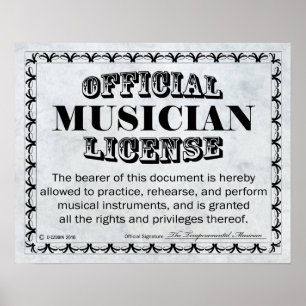 Musikerlizenz Poster