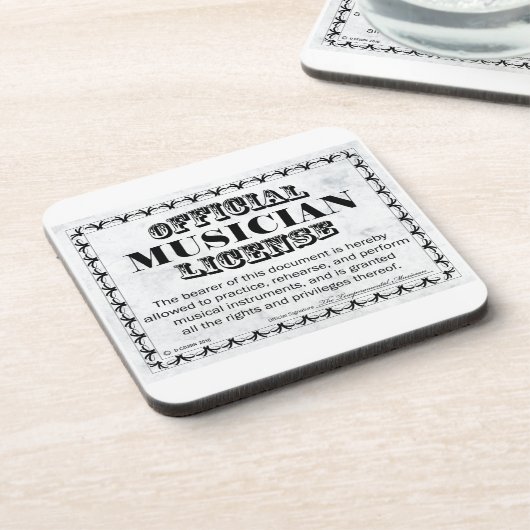 Musikerlizenz Untersetzer (Linke Seite)