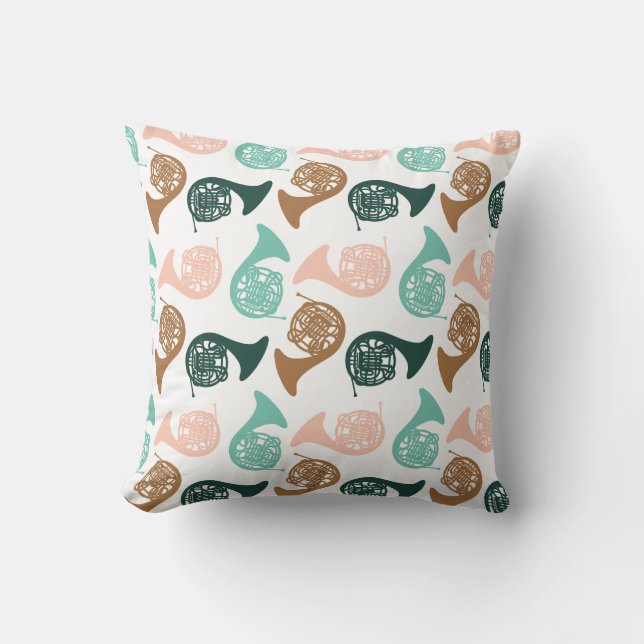 Musikermusikband Orchester der französischen Horn- Kissen (Vorderseite)