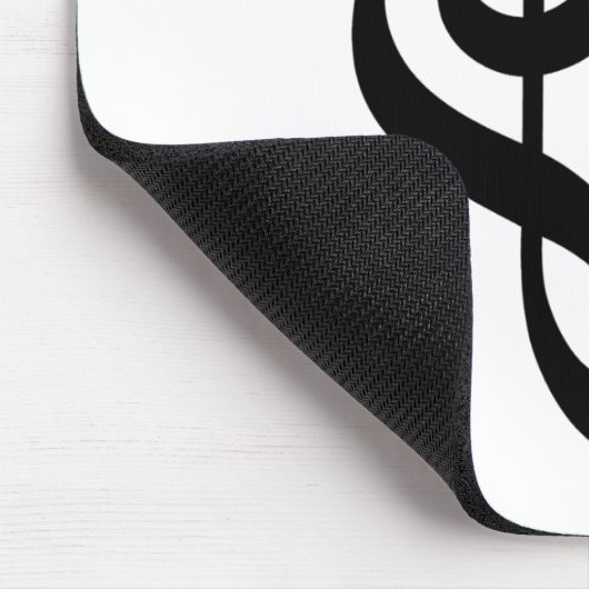 Musikermusikherz - Treble Bass Clef Mousepad (Ecke)