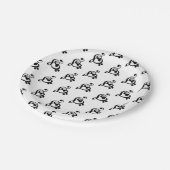 Musikermusikherz - Treble Bass Clef Pappteller (Schrägansicht)