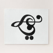 Musikermusikherz - Treble Bass Clef Puzzle (Horizontal)