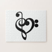 Musikermusikherz - Treble Bass Clef Puzzle (Horizontal)
