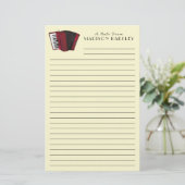 Musikermusiklehrer Briefpapier (Stehend Vorderseite)