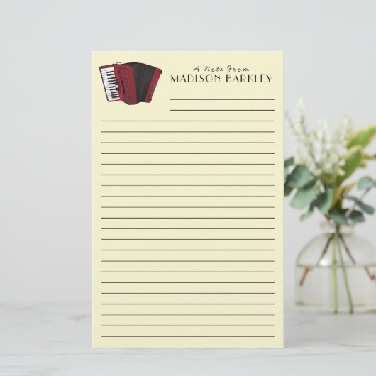 Musikermusiklehrer Briefpapier (Stehend Vorderseite)