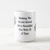 Musikermusiklehrer Vintages Musikinstrument Kaffeetasse (Mittel)