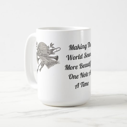 Musikermusiklehrer Vintages Musikinstrument Kaffeetasse (Vorderseite Links)