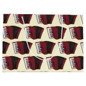 Musikermusiklehrer von Accordion Instrument Große Geschenktüte (Rückseite)