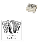Musikermusiklehrer von Accordion Instrument Gummistempel (Stempel)